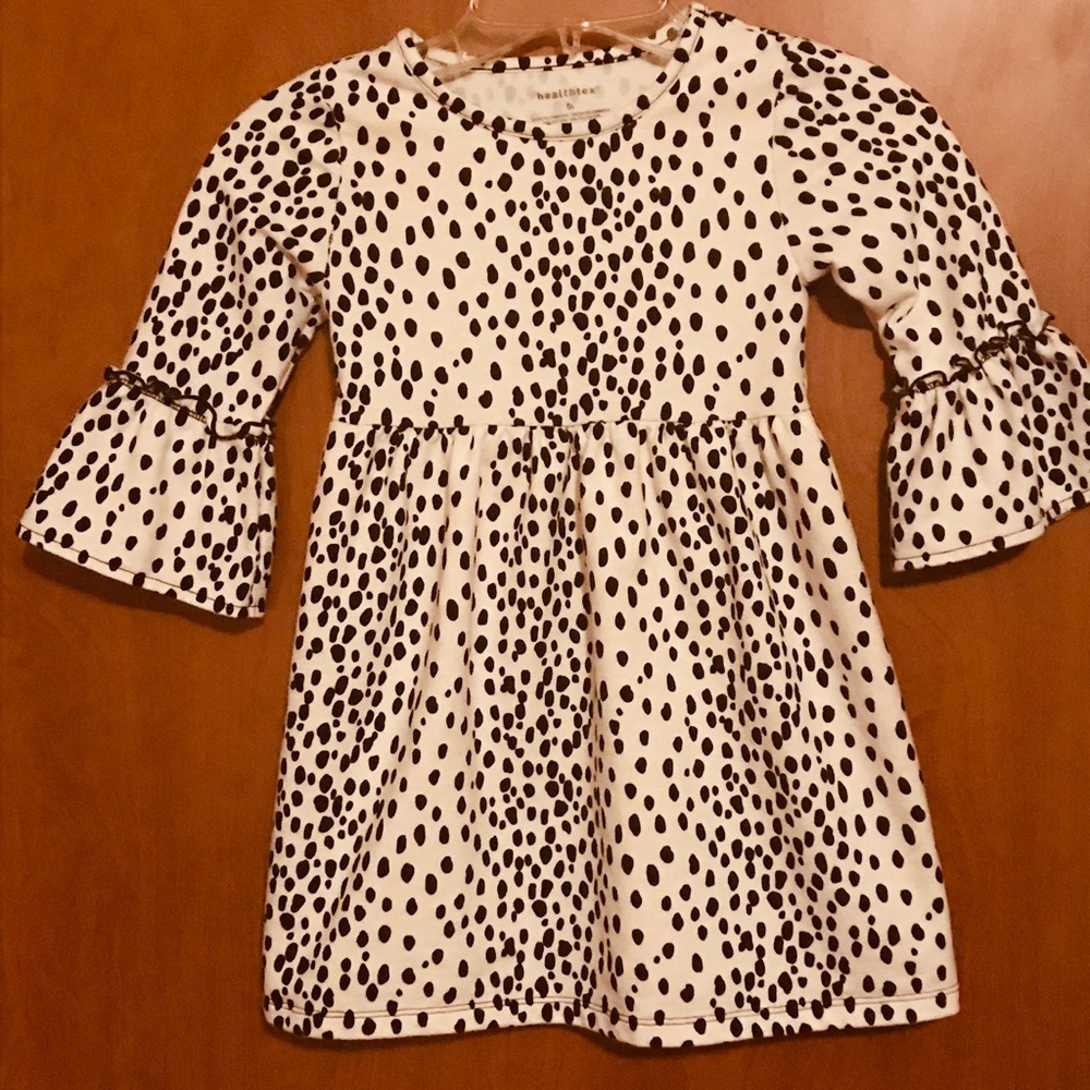 Healthtex Black & white bell sleeve dress